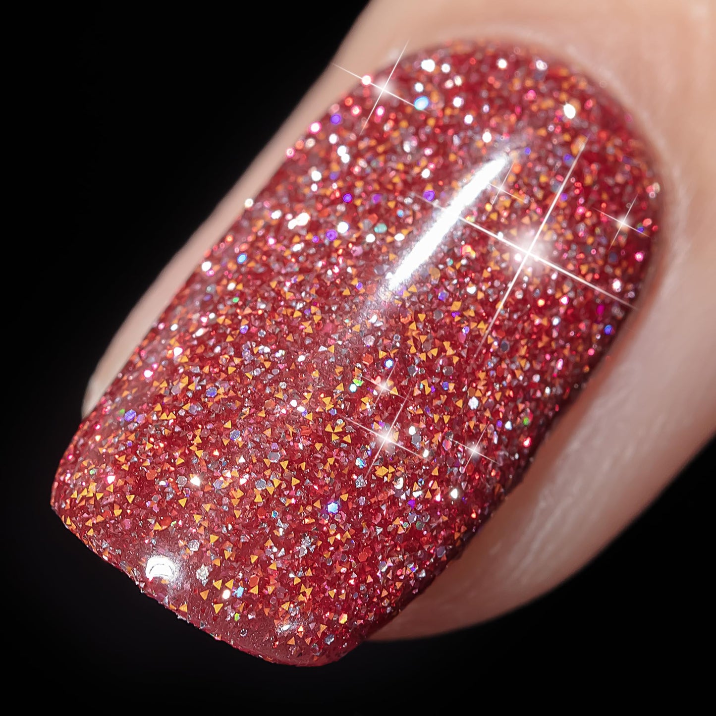 YTD Likomey Colorful Reflective Glitter Gel Nail Polish,15ml Red Flash Diamond Shimmer Nails Gel,Sparkly Shiny Salon Home Nail Art Manicure UV Nail Gel,SZ395