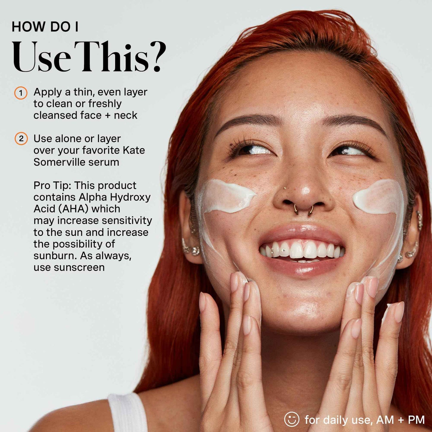 Kate Somerville ExfoliKate Glow Moisturizer – Clinically Formulated Daily Face Cream, Gently Exfoliates and Hydrates, 1.7 Fl Oz