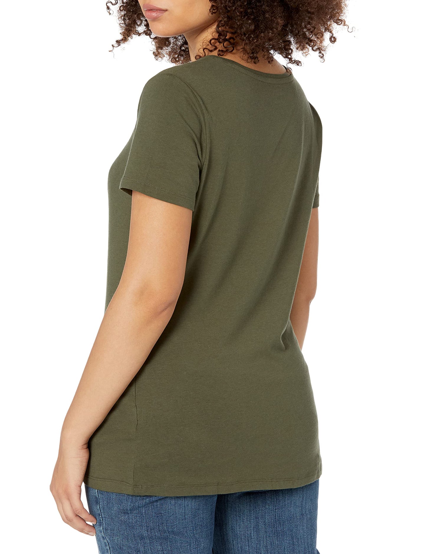 Amazon Essentials Women's Classic-Fit Short-Sleeve Crewneck T-Shirt, Pack of 2, Oatmeal Heather/Olive, X-Small