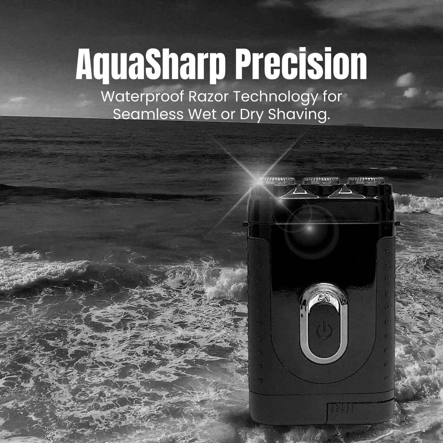 Tacshaver Rotary Electric Razor for Men - Rotary Electric Shavers for Body Hair Trimmer - Waterproof & Rechargeable Beard Trimmer - Personal Care Hair Razor & Bald Head Shaver for Mens Grooming Kit