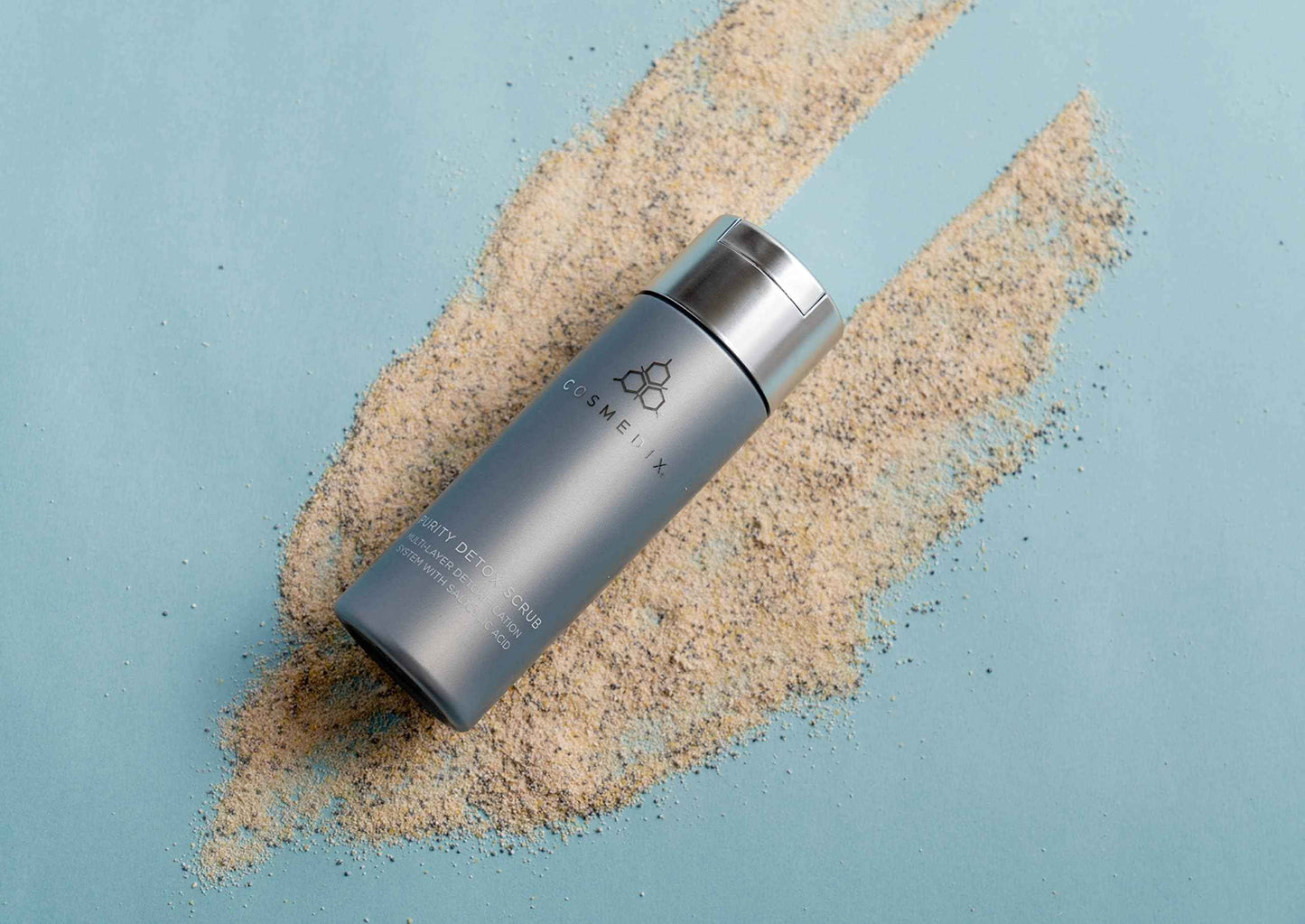 COSMEDIX Purity Detox Face Scrub - Gentle, Multi-Layer Facial Detox Treatment Exfoliates & Cleanses Skin of Dirt, Oil, Impurities & Clogged Pores - AM & PM Dry Powder Scrub with Salicylic Acid