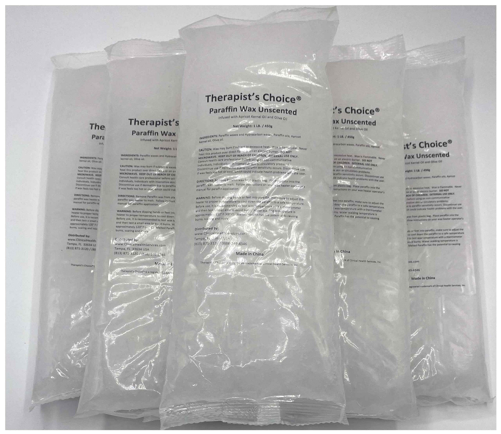 Therapist’s Choice Paraffin Wax Refill, Fragrance Free, Six 1-Pound Paraffin Blocks, Non-Greasy, Moisturizing for Soft & Healthy Skin, Unscented, 6 Pounds