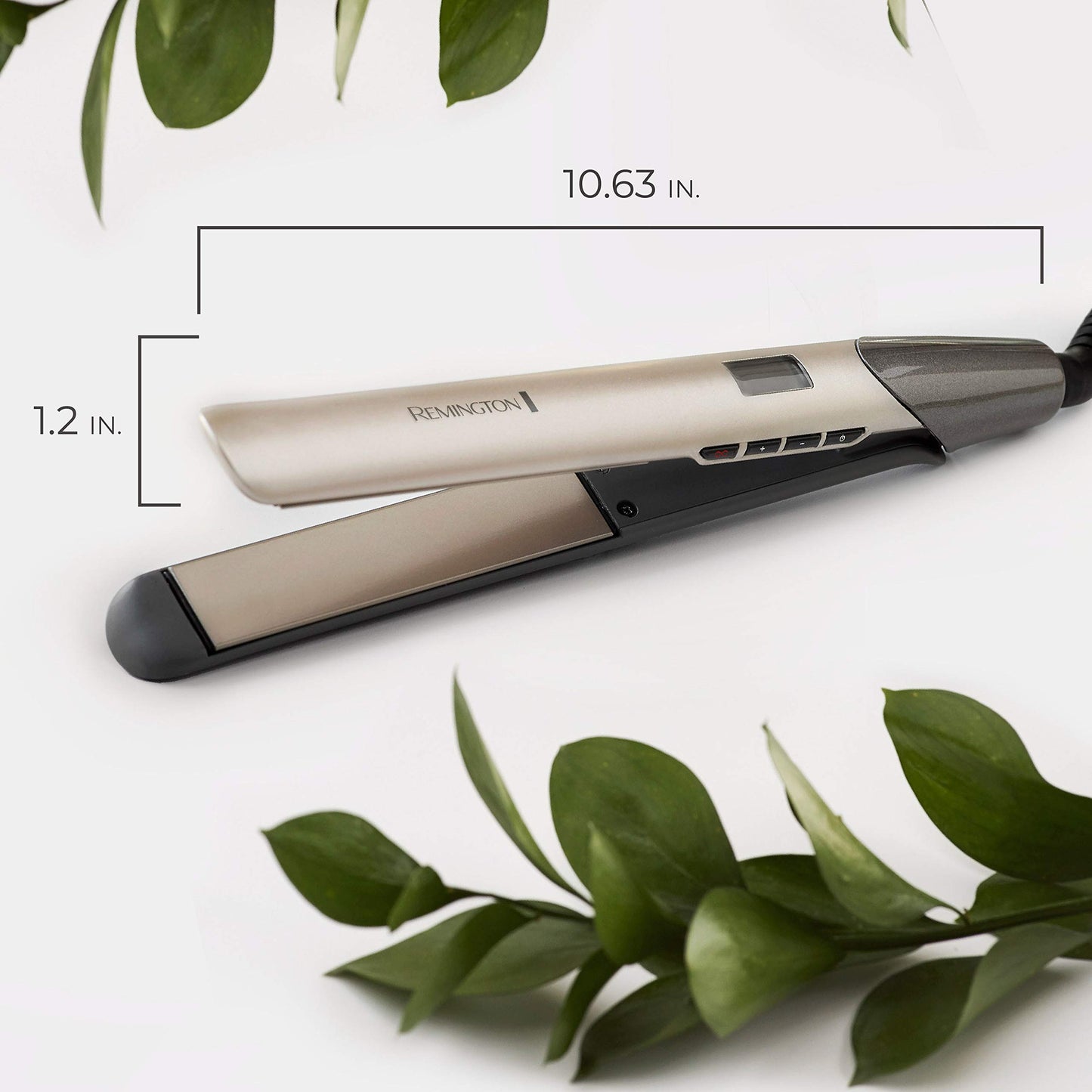 Remington S8A900 Pro 1” Flat Iron with Color Care Heat Control Sensing Technology and Ceramic Color-Lock Coated Plates, Straighten Color Treated Hair While Protecting from Damage and Fading