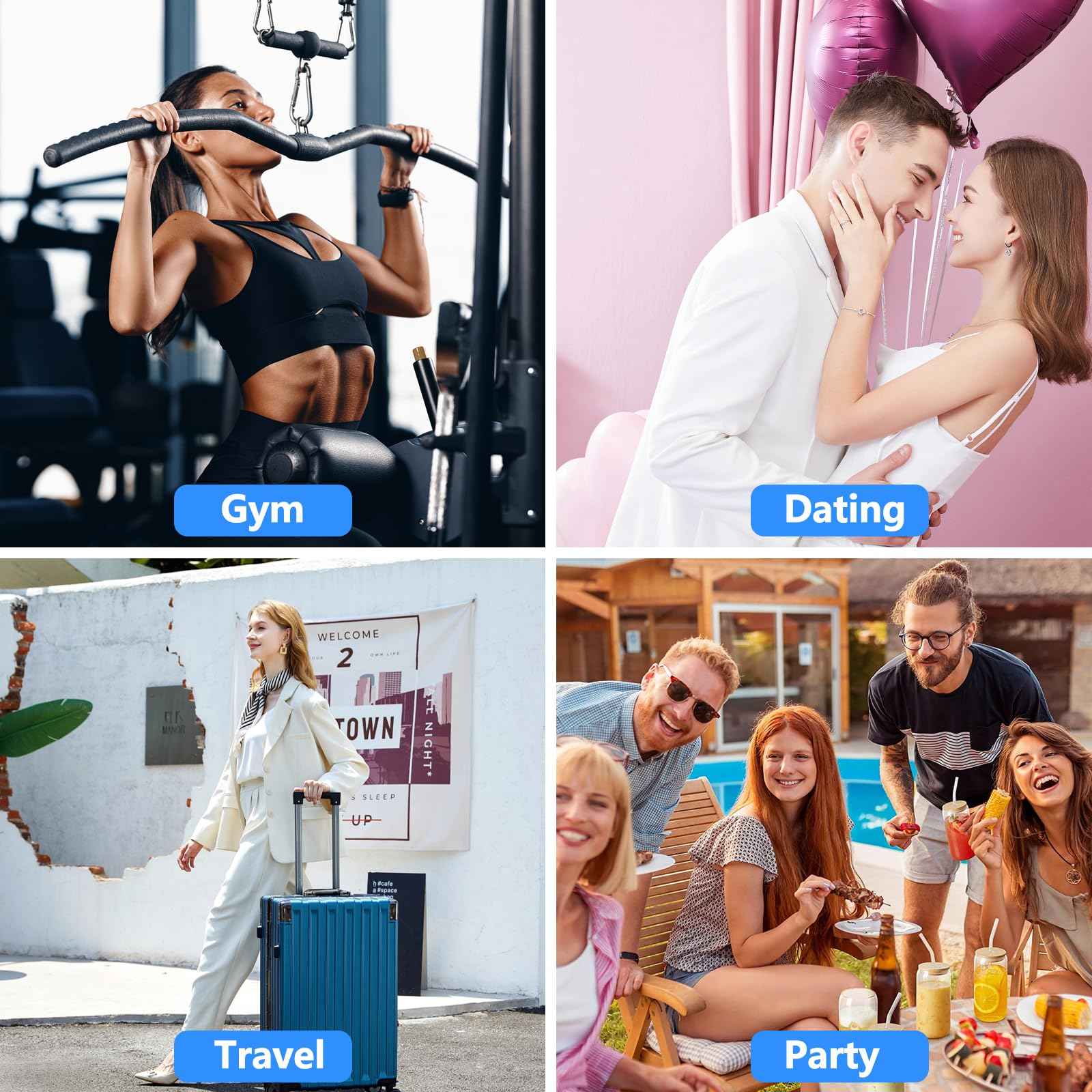 DTDNZKN 4 Pack 2 Oz (50ml) Mini Spray Bottles Clear Travel Size Spray Bottles Leak Proof with Funnels and Labels