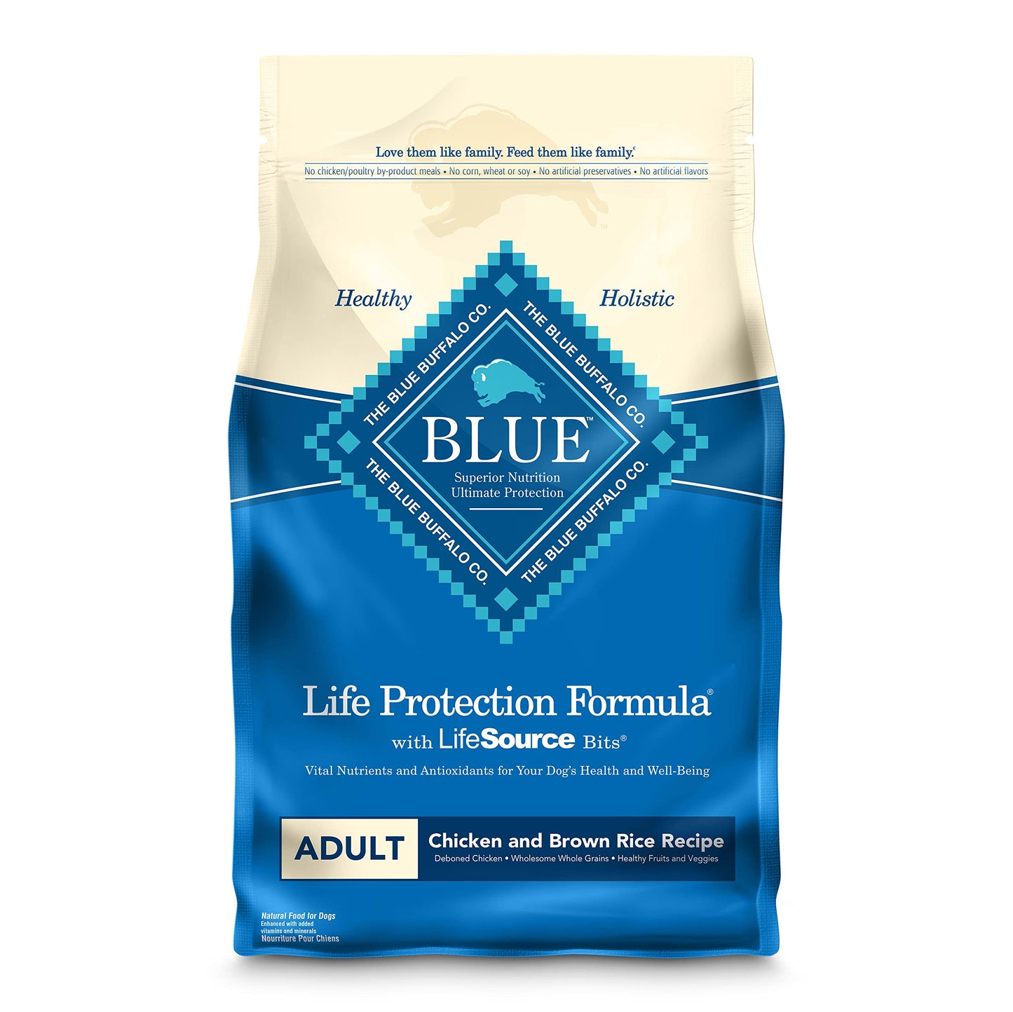 Blue Buffalo Life Protection Formula Natural Adult Dry Dog Food, Chicken and Brown Rice 6-lb