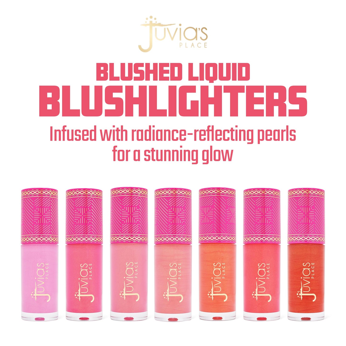 Juvia's Place Blushed Liquid BlushLighter Pink Lady Glow - Liquid Blush for Cheeks with Luminous Glow, Long-Wearing, Buildable & Highly-Pigmented Makeup Blush, Easy to Blend Liquid Blush