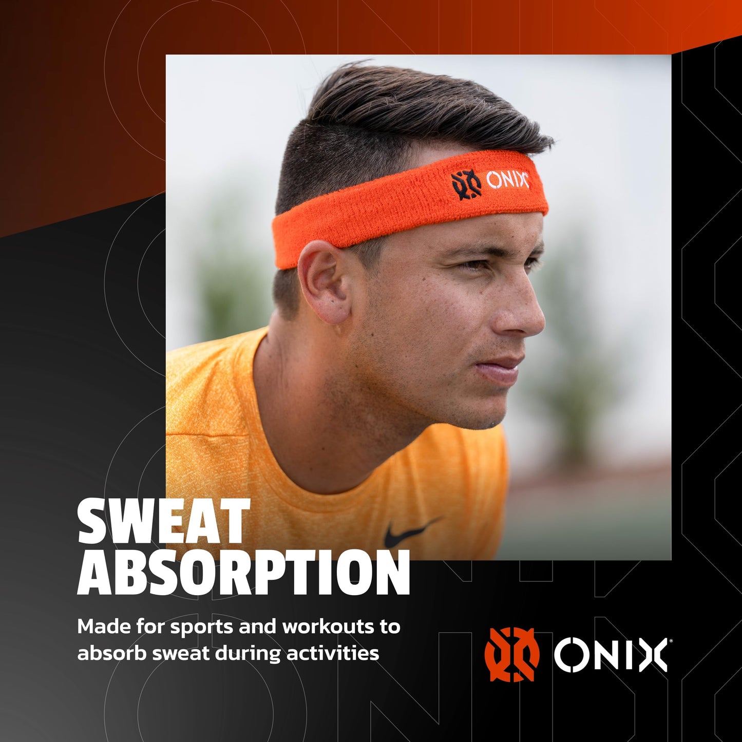 ONIX Pickleball Sweat Absorption Headband — Black