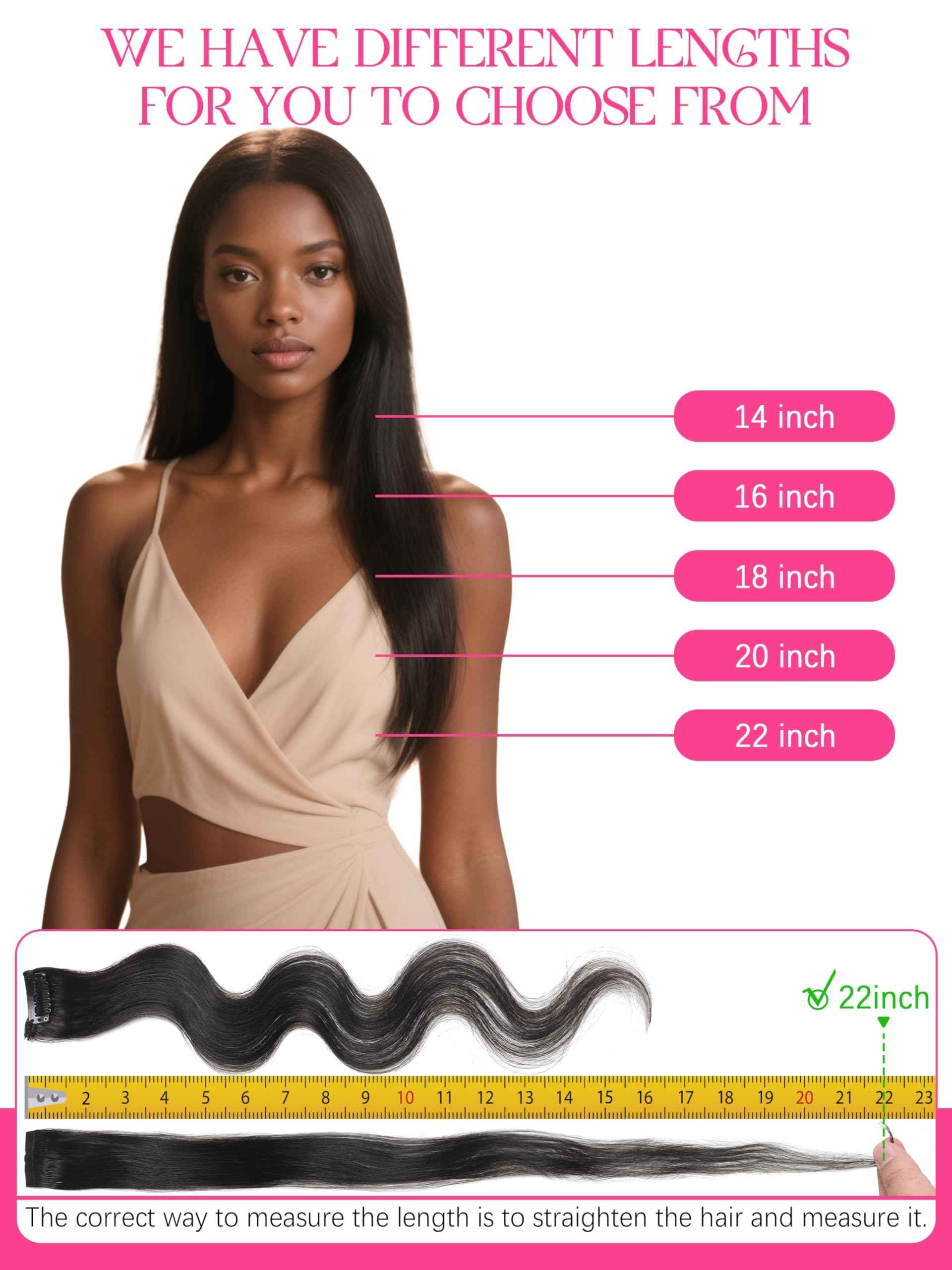 Lacer Clip in Hair Extensions Real Human Hair, 16 Inch Straight Clip ins 1B Natural Black, Remy Human Hair Extensions 7pcs Per Set