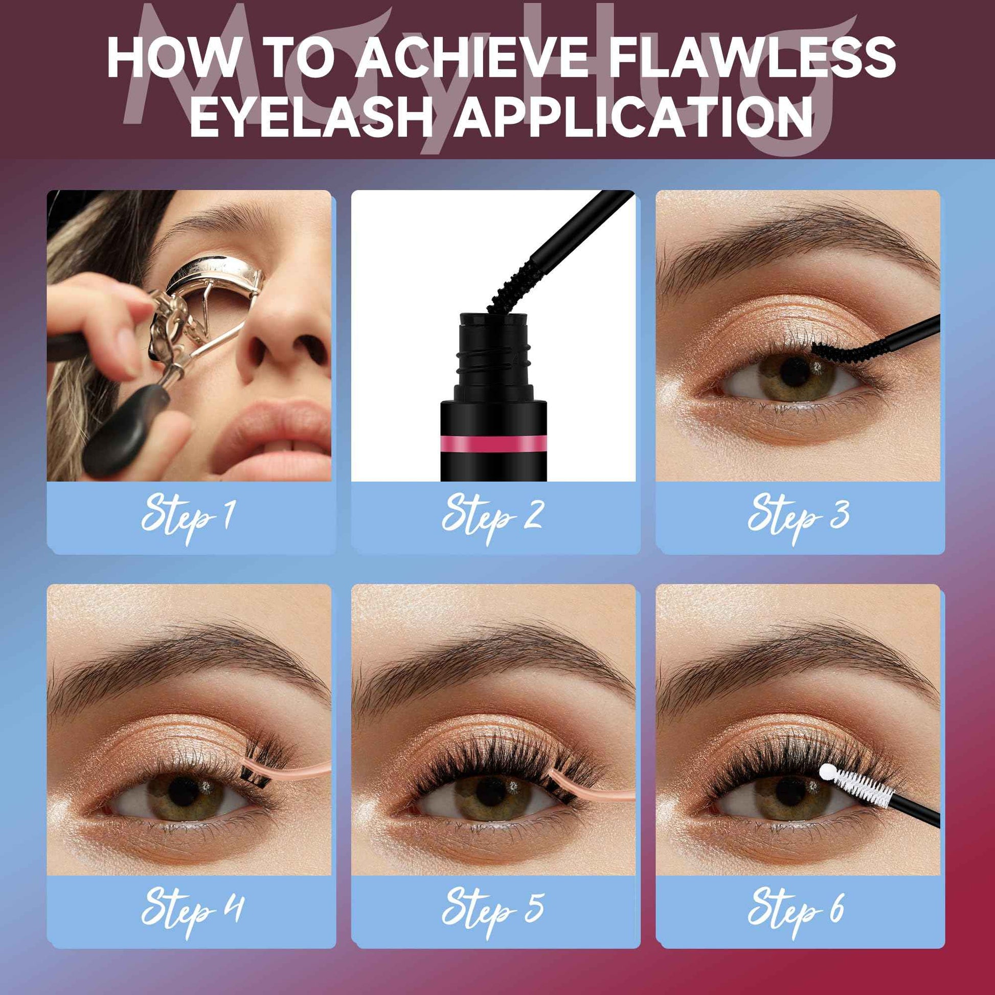 Mayhug Lash Bond and Seal Waterproof Lash Glue Long Lasting 72H Strong Hold Eyelash Glue for Clusters 2 in 1 Adhesive and Sealant DIY Lash Extension (5ml+5ml)