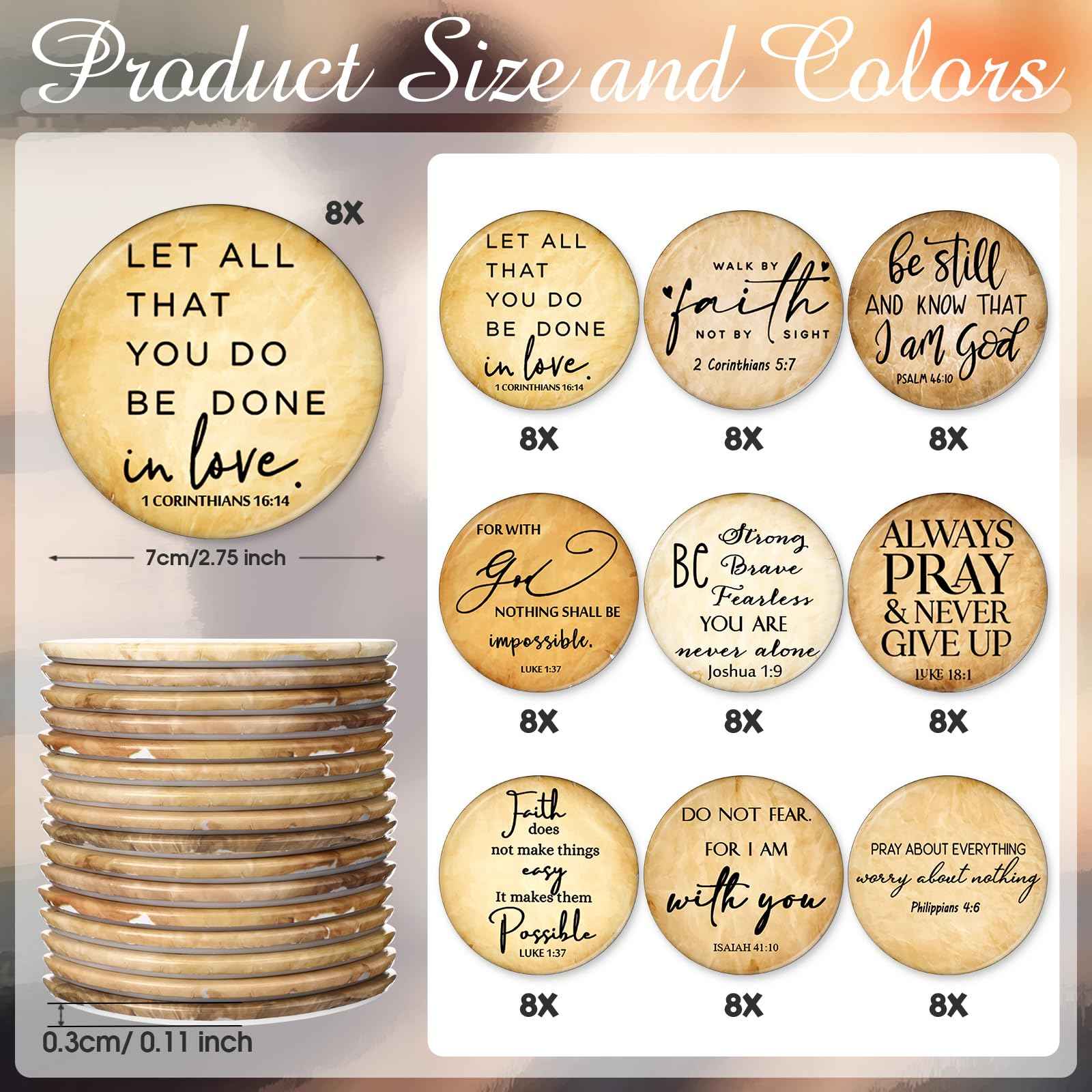 GlikCeil 72 Pcs Christmas Christian Compact Mirrors for Women Retro Inspirational Bible Verse Pocket Makeup Mirrors Religious Employee Appreciation Gift for Friendgiving Coworker Church Party Favor