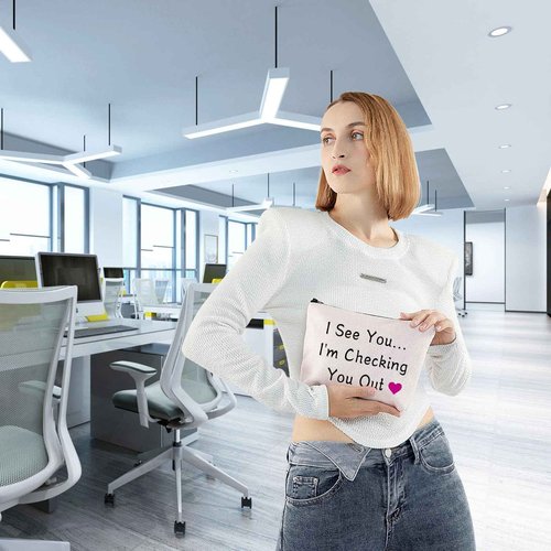 BLUPARK Eurovision Song Contest The Story of Fire Cosmetic Bag I See You I'm Checking You Out Makeup Organizer Pouch (I'm Checking You Out)