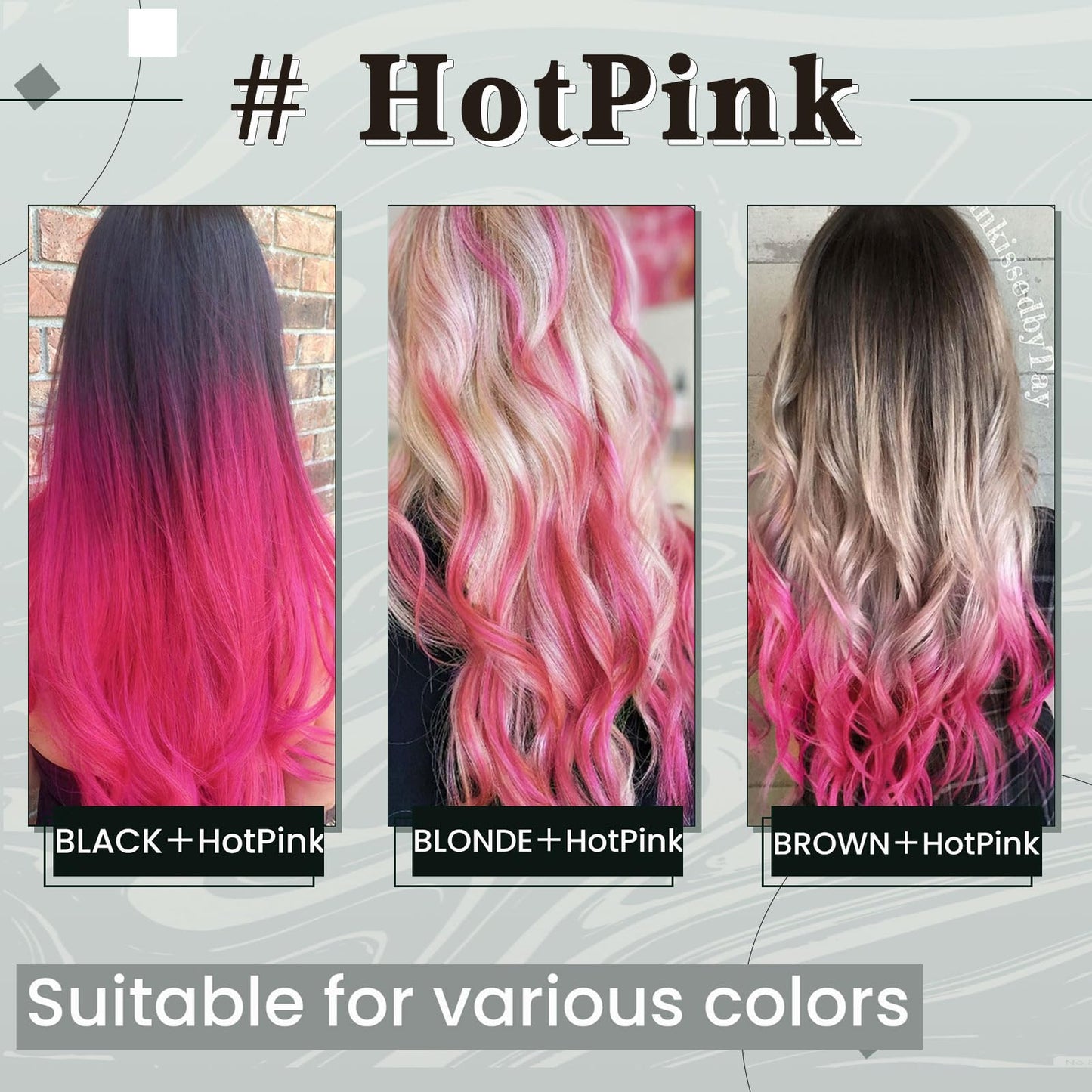 RUNATURE Pink Clip in Hair Extensions Real Human Hair Colored Hair Extensions for Kids 16 Inch Hot Pink Hair Extensions Clip ins Human Hair for Highlight Remy Hair Clip in Pink Extensions 25g 5pcs