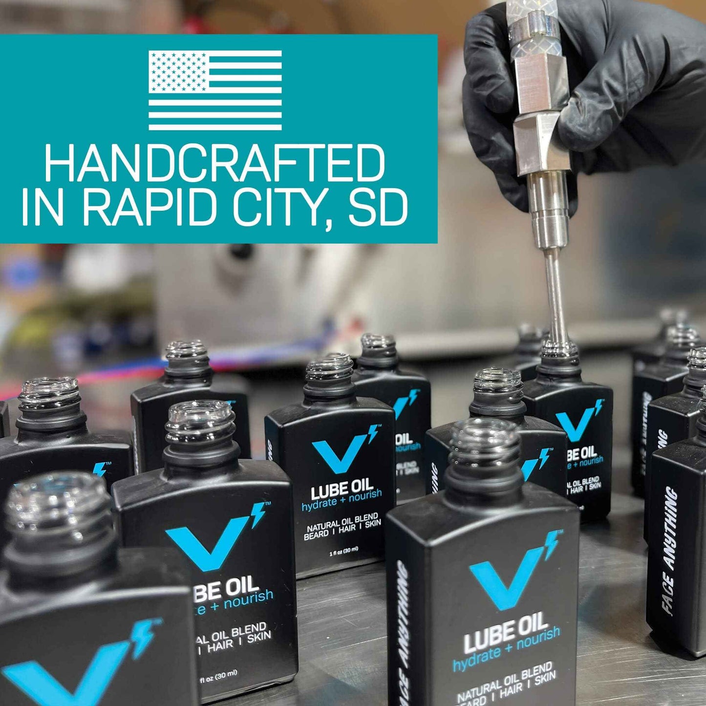 VOLT Lube Beard Oil - Natural Vegan Formula with Jojoba & Argan Oil, 1 Oz (30ml) Glass Bottle, Everest Scent