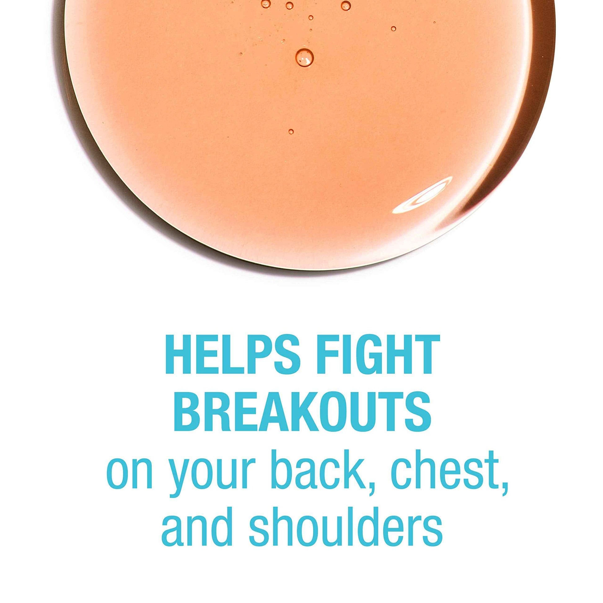 Neutrogena Body Clear Acne Body Wash, 2% Salicylic Acid Acne Medication, Oil-Free & Glycerin for Breakouts on Back, Chest & Shoulders, Non-Comedogenic, Gentle on Skin, Unscented, 8.5 Fl Oz, 3 Pack†