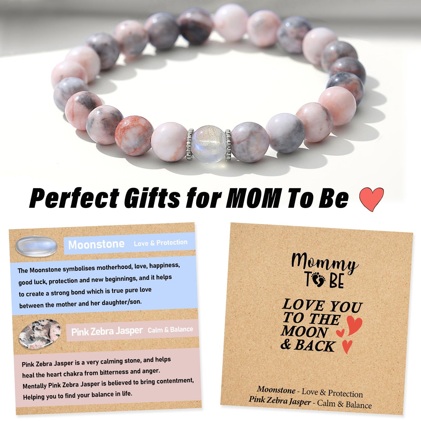 THEMEROL Mom To Be Gifts for 1st Time Mom New Mom Mothers Day Gifts Pregnant Expecting Mom First Time Mom Gift Women Bracelet Mama To Be Gifts Presents Christmas Valentines Day