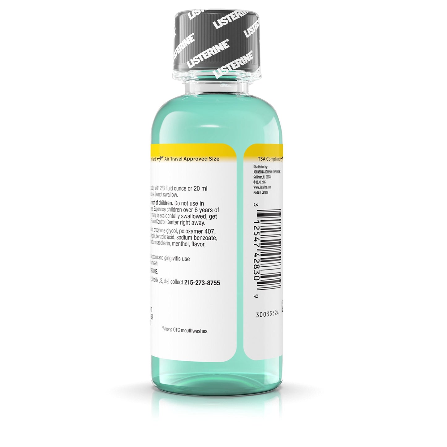 Listerine Antiseptic Zero Cavity Mouthwash, Clean Mint, 3.2 Ounce (Pack of 24)