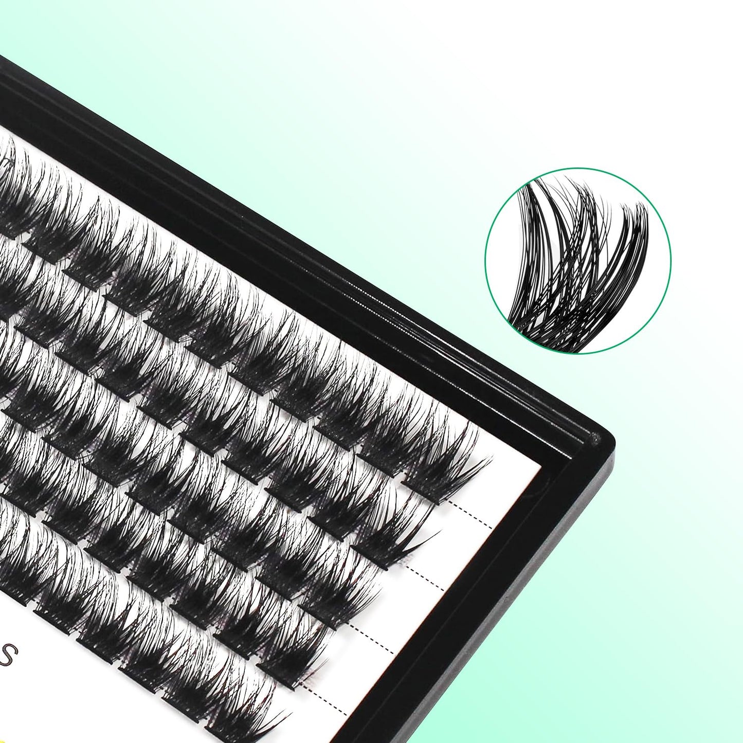 Bodermincer 120 Clusters 10mm+12mm/12mm+14mm/14mm+16mm Mixed Wide Cluster False Eyelash Individual Cluster EyeLashes Grafting Fake False Eyelashes Eyelash Extension (Black 10mm+12mm Mixed)