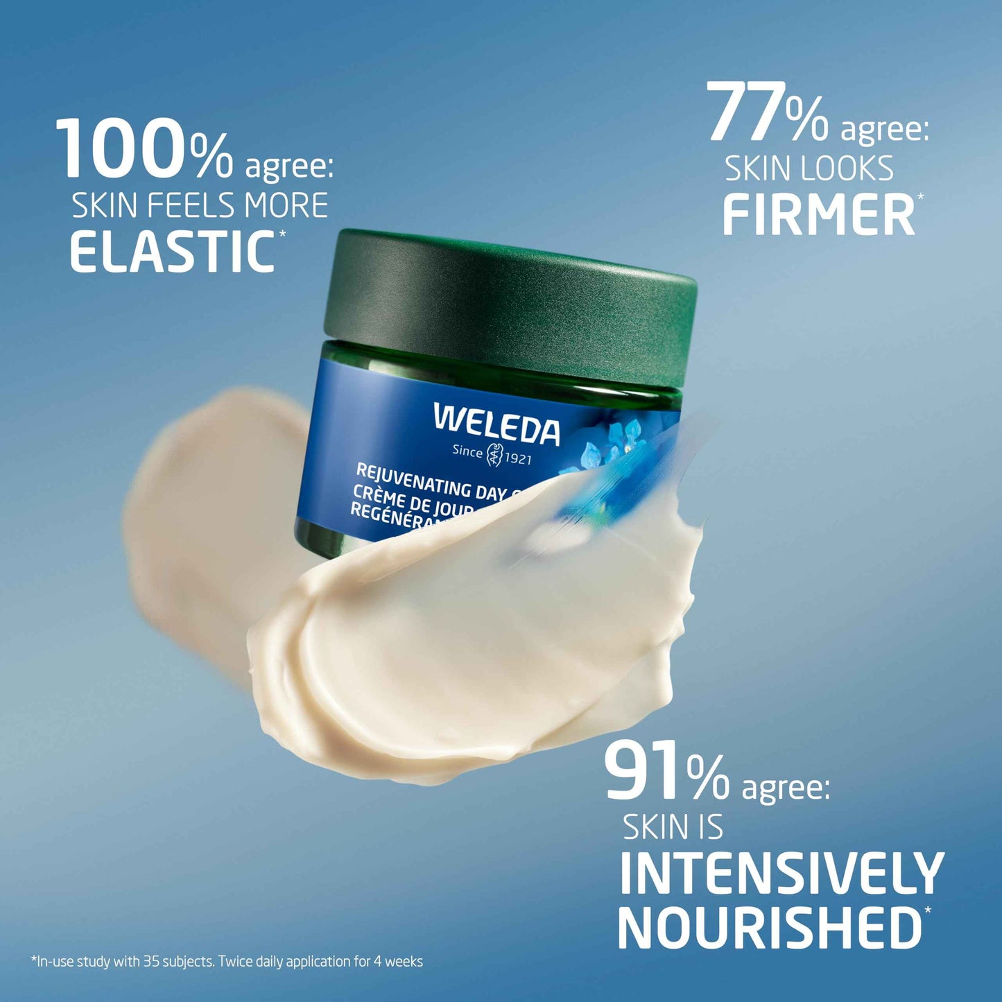 Weleda Face Care Rejuvenating Day Cream, 1.3 Fluid Ounces, Plant Rich Moisturizer with Blue Gentian and Edelweiss