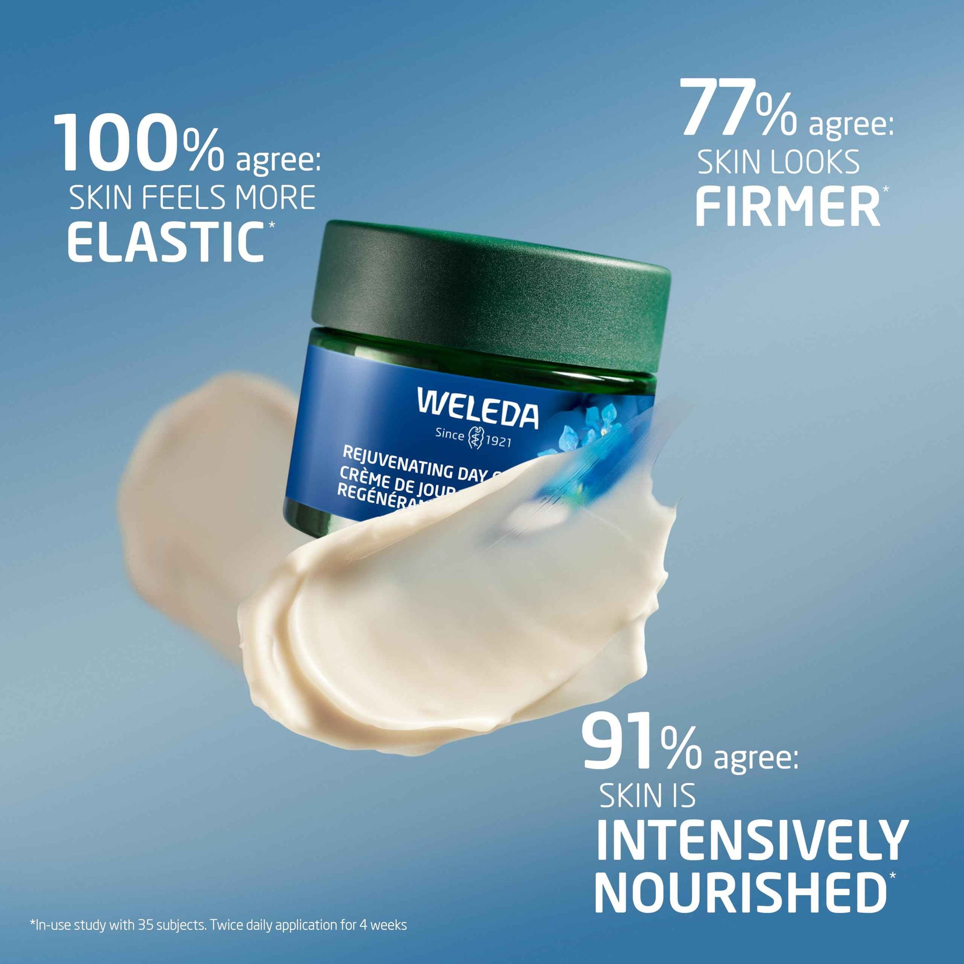 Weleda Face Care Rejuvenating Day Cream, 1.3 Fluid Ounces, Plant Rich Moisturizer with Blue Gentian and Edelweiss