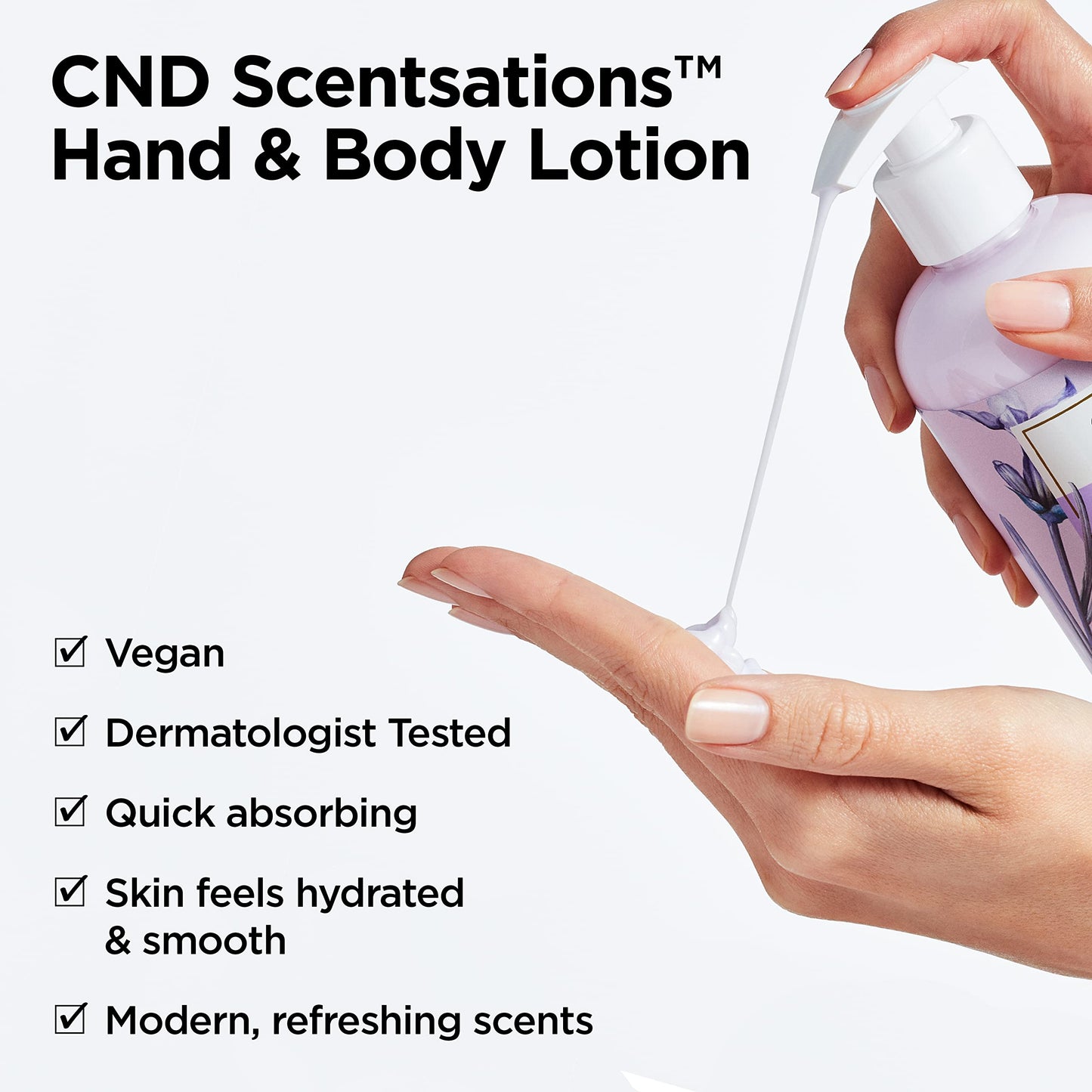 CND Scentsations Hand & Body Lotion, Deep Moisturizing and Hydrating Formula for Dry Damaged Skin, Tangerine & Lemongrass, 8.3 fl. oz