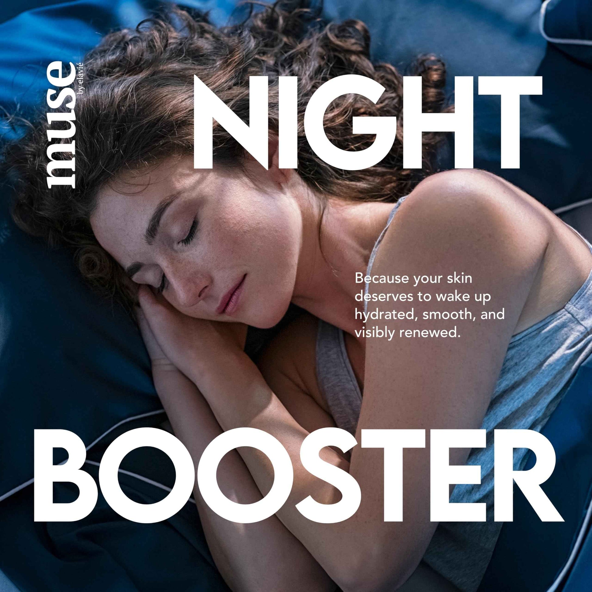 Muse by Elavié - Advanced Night Serum – 1% Squalane for Deep Hydration & Skin Repair, Overnight Recovery for Fine Lines & Dryness, Lightweight, Fast-Absorbing Formula - 1 oz