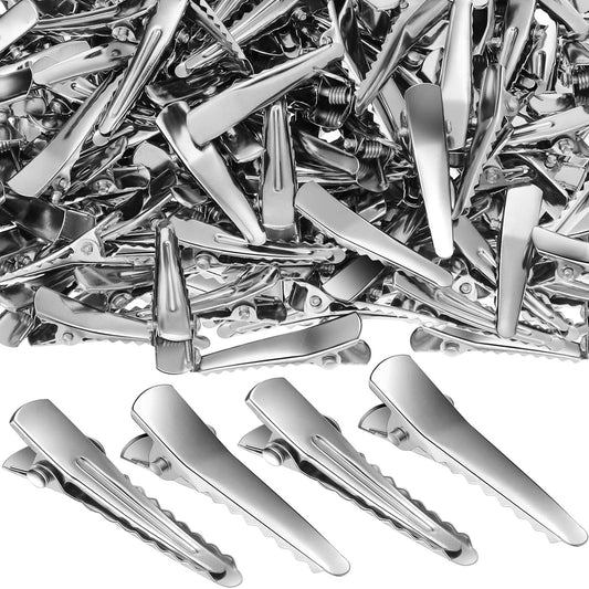 Chuangdi 200 Pieces Silver Metal Alligator Hair Clips, 30 mm/ 1.2 Inch, for Women Girls Hair Care Hair Accessories