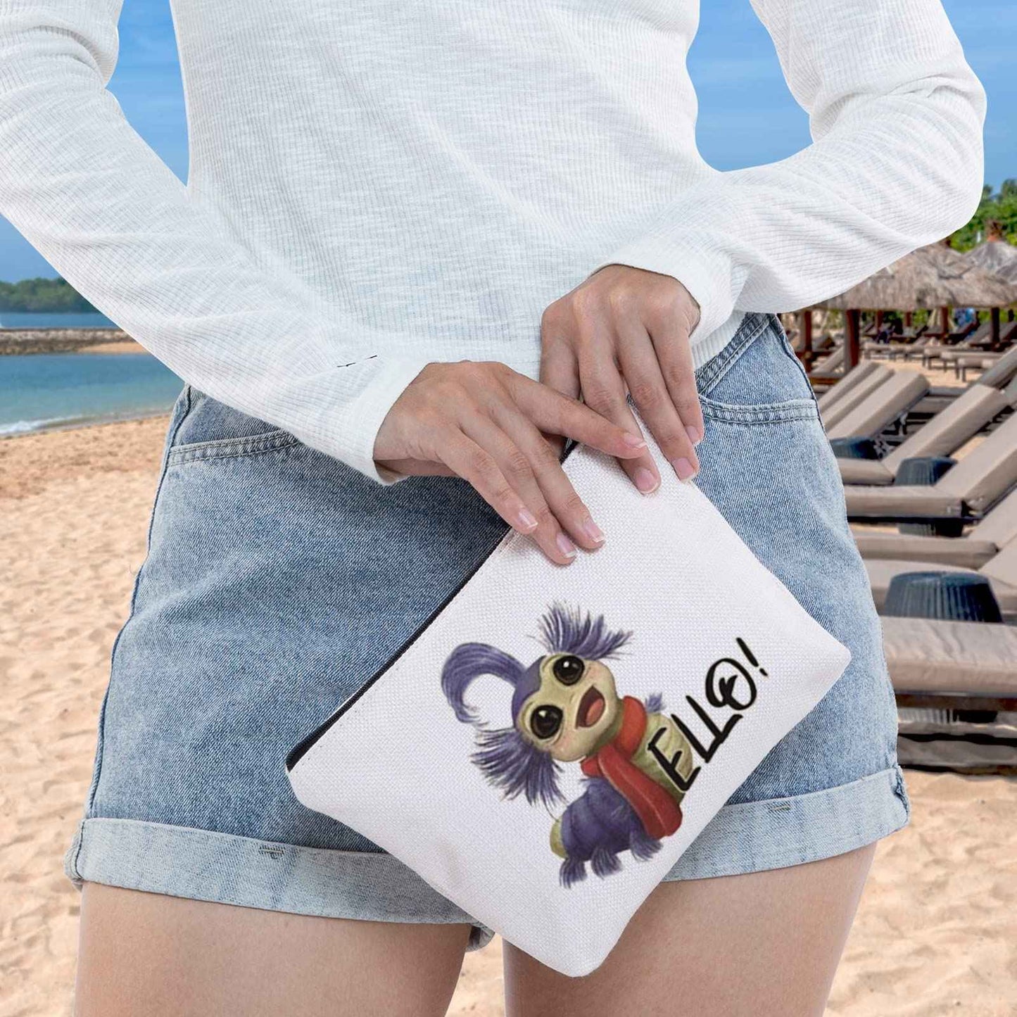 WZMPA Ello Cosmetic Bag Movie Fans Gifts Movie Inspired Makeup Zipper Pouch Bag For Women Girls (Ello)