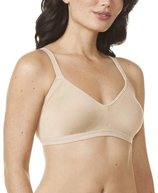 Warner's womens Easy Does It Underarm Smoothing With Seamless Stretch Wireless Lightly Lined Comfort Rm3911a Bra, Butterscotch, X-Small US