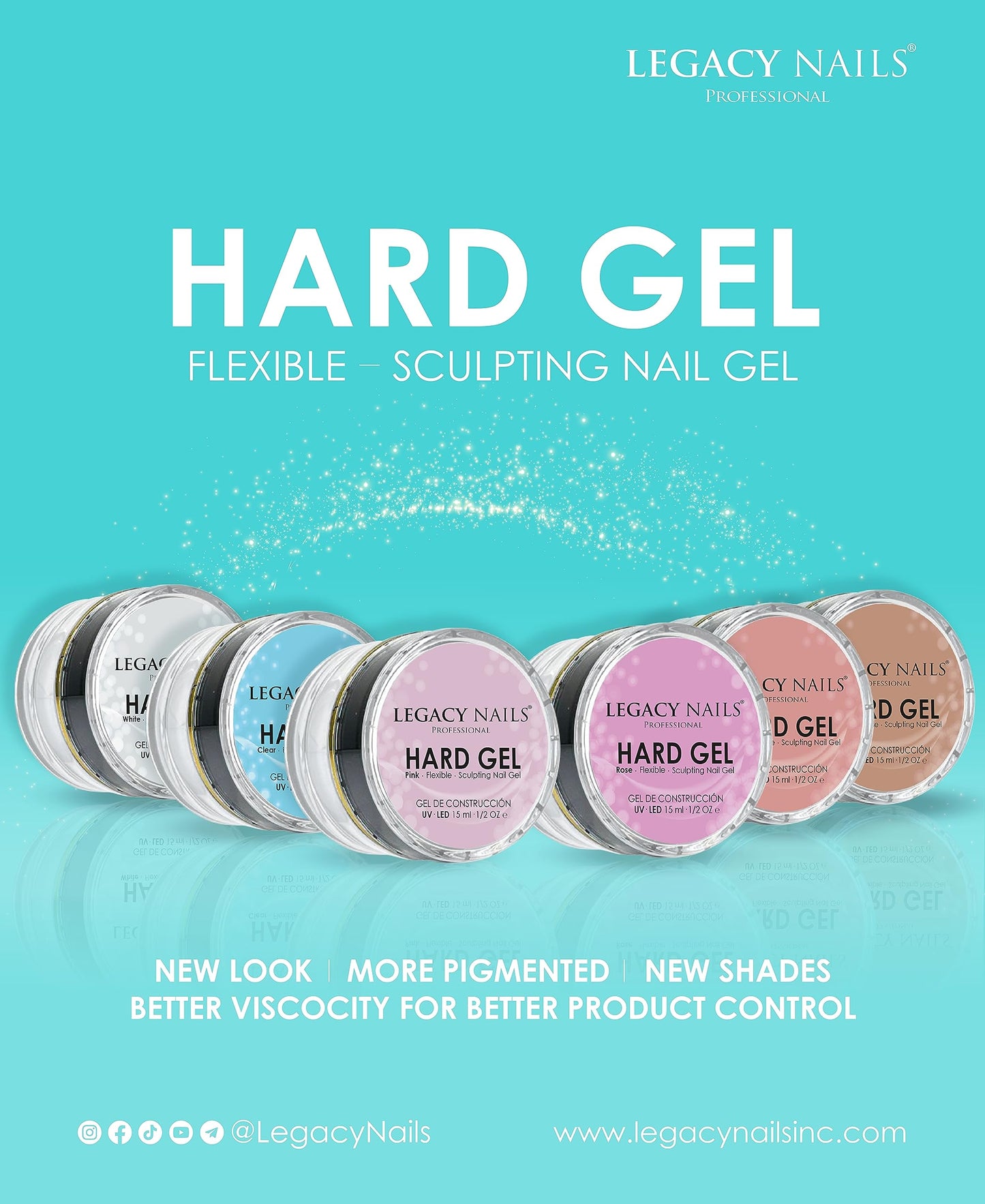 Legacy Nails Hard Builder Gel - Sculpt And Build Nail Extensions - Improve Damaged or Weak Nails - Lightweight, Strong and Long-wear - Professional Quality (Peach)