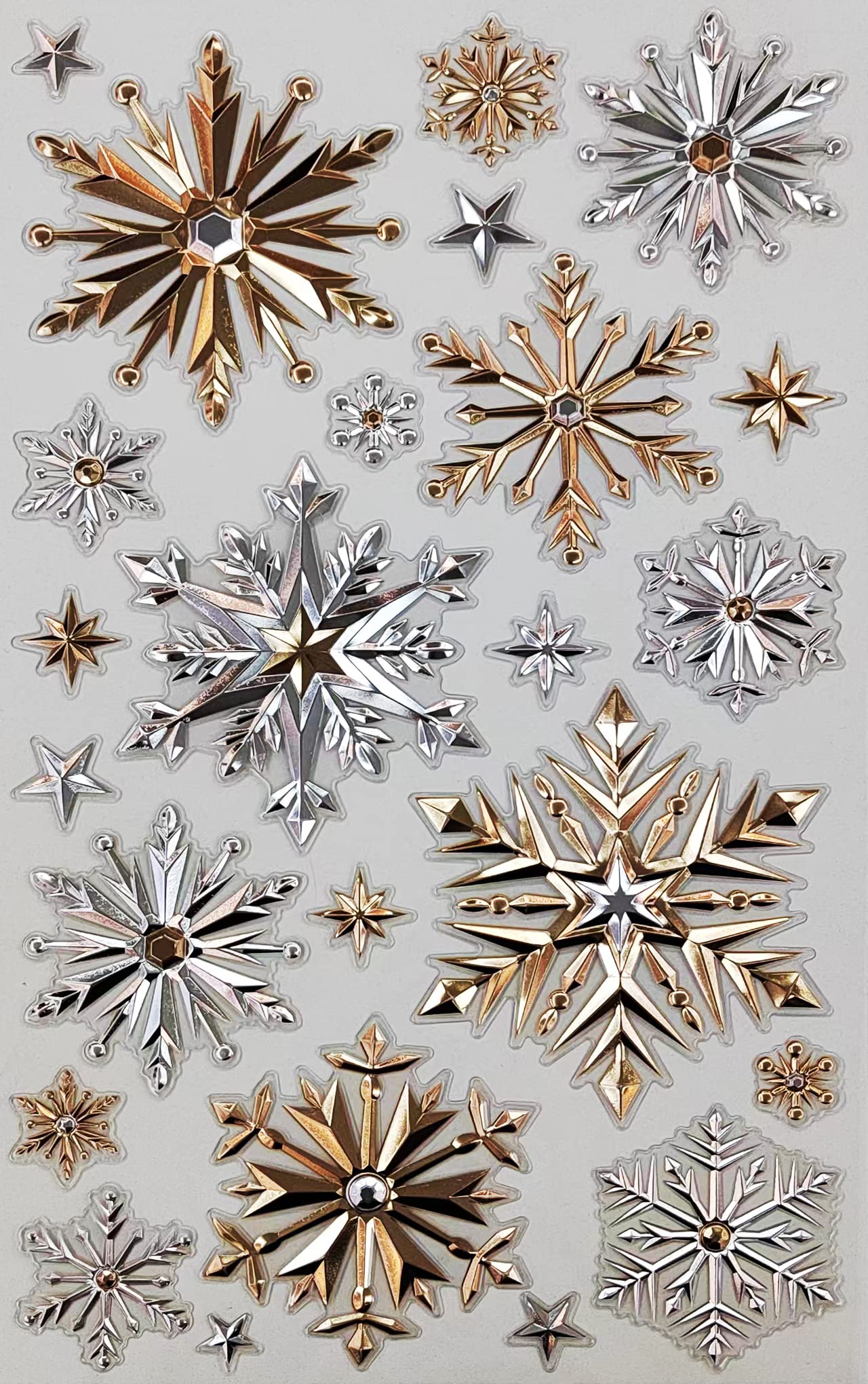 bCreative Christmas Stickers Decals Glass Wall Clings Decorations DIY Adhesives 4 Sheets Assorted Santa Claus Tree Snowflake