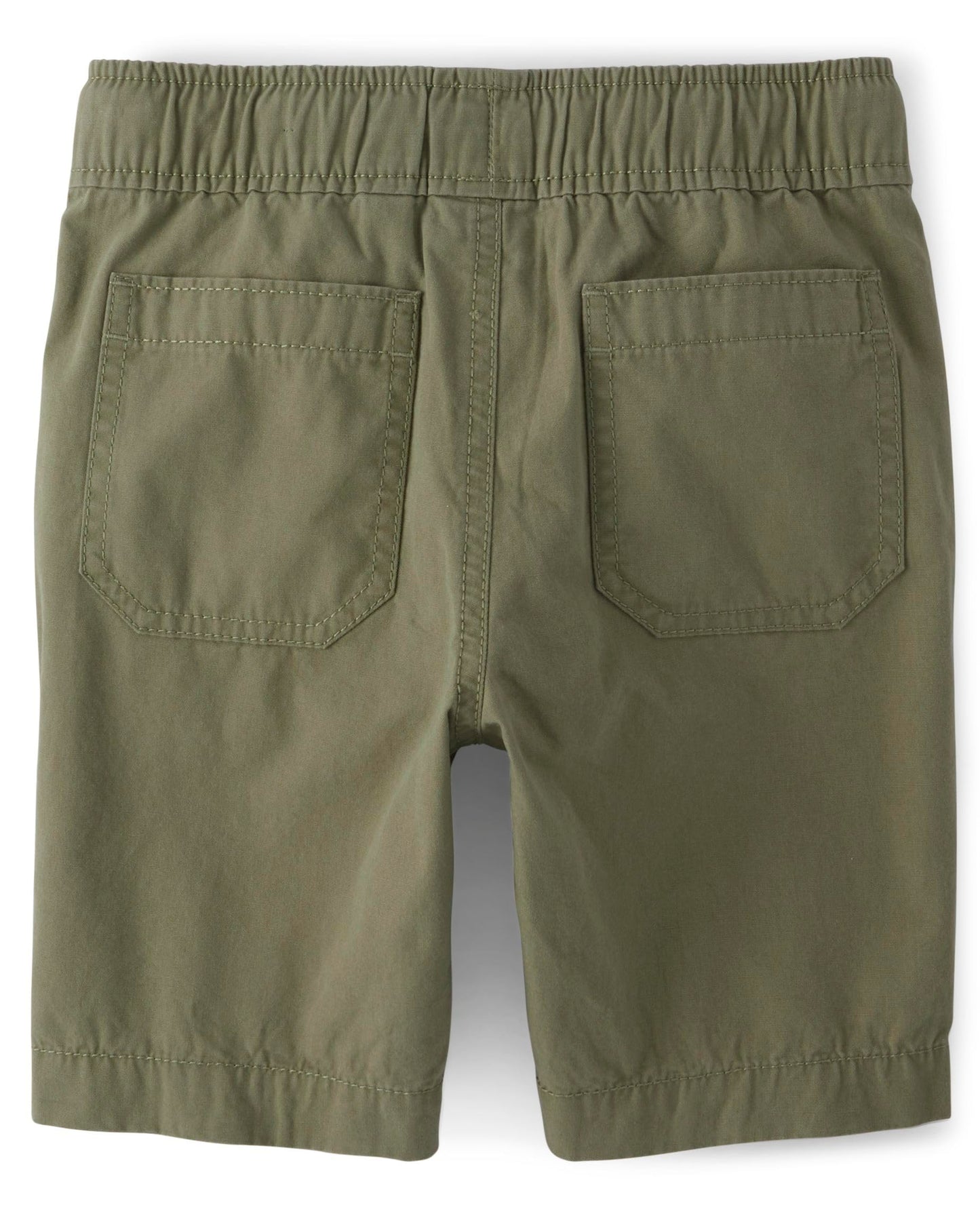 The Children's Place Boys' Cotton Pull on Jogger Shorts, Olive, 4