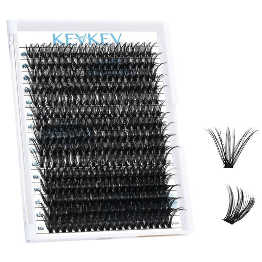 300 Pcs Lash Clusters Individual Lashes 30D+40D+50D Cluster Lashes C Curl 14-20 Mix Length Eyelash Clusters DIY Lash Extension at Home Easy to Apply Natural Volume Look(30D+40D+50D, C-14-20mix)