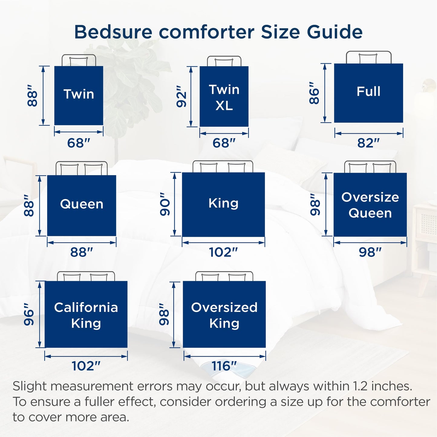 Bedsure Comforter Duvet Insert - Quilted Comforters Twin XL Size, All Season Duvet, Down Alternative Bedding Comforter with Corner Tabs(White,Twin XL 92"x68")