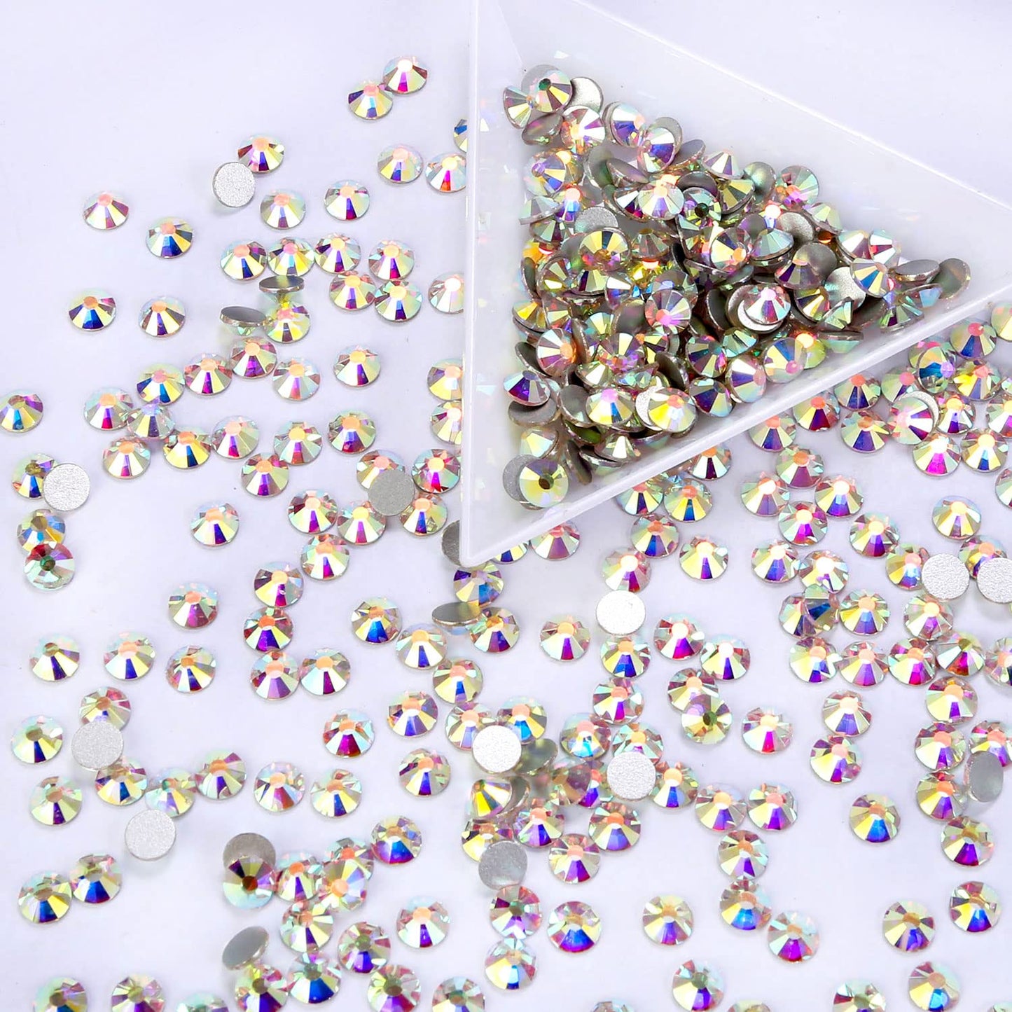 1440Pcs Crystal Ab Crystal Rhinestones,Glass Flatback Rhinestones Gemstones for Nail Face Makeup Art Crafts Clothes Decoration-(SS16,4.0mm,Crystal Ab)