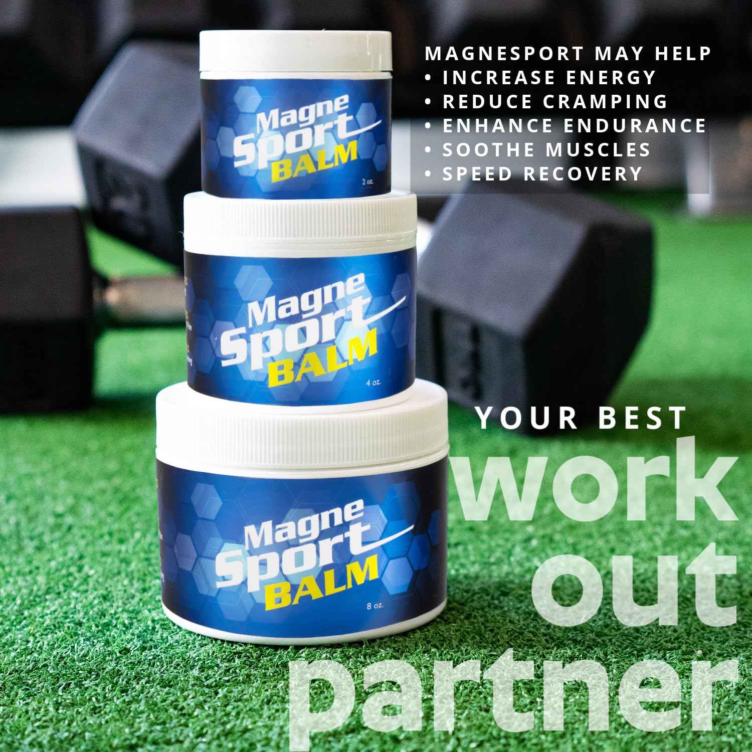 MagneSport Topical Magnesium Balm for Athletic Recovery - 4oz Jar