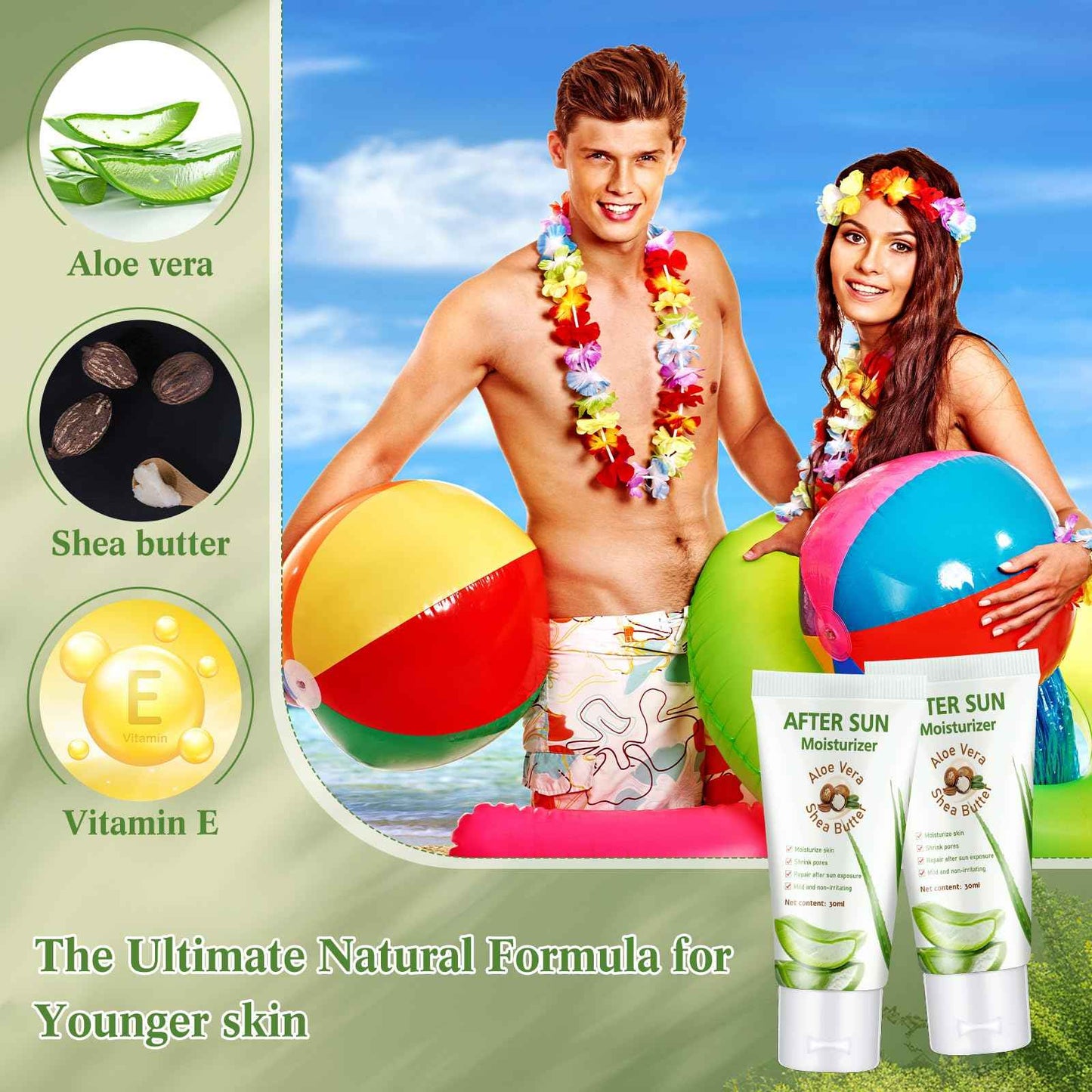 Dansib 24 Pcs After Sun Lotion Mini Aloe Vera Lotion Bulk Travel, 1 oz Travel Size Aloe Vera Skin Moisturizer Organic Mini Sunscreen Bulk Party Favor Moisturizing for Face and Body