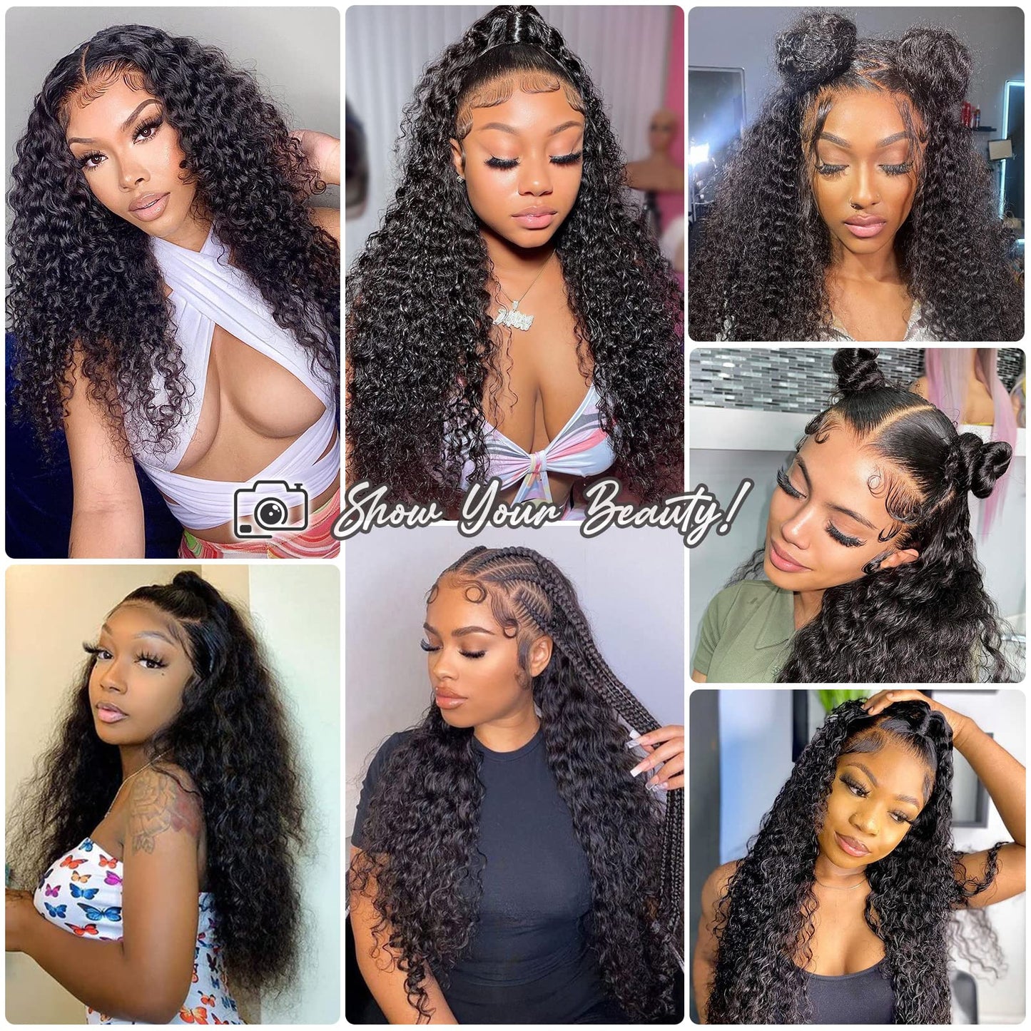 Alionly 200 Density Water Wave Wig 13x6 Lace Front Wigs Human Hair Wet and Wavy HD Lace Front Wigs Human Hair for Black Women Glueless Wigs Human Hair Pre Plucked With Baby Hair