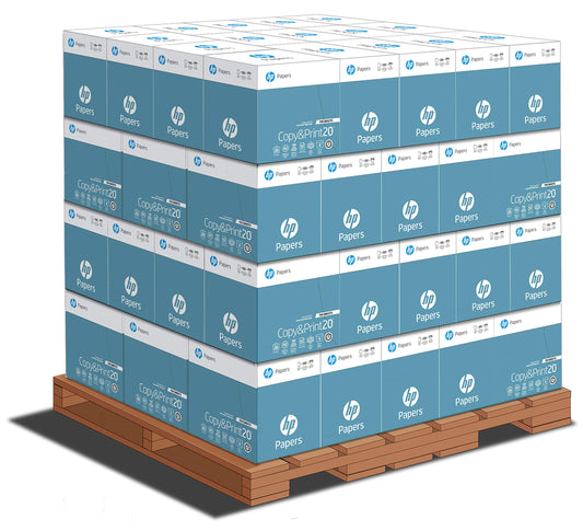 HP Papers | 8.5 x 11 Paper | Copy &Print 20 lb | 64 Case Pallet - 192,000 Sheets|4 Mega Pack Case - 3000 Sheets | 92 Bright | Made in USA - FSC Certified | 200030P