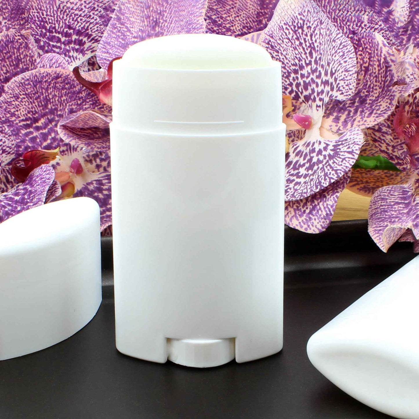 Cornucopia Brands 2.5oz Empty Deodorant Containers (8-Pack, 75ml); BPA-Free Plastic White Twist-Up Refillable Tubes for DIY Deodorant, Aromatherapy, Balm, Etc.