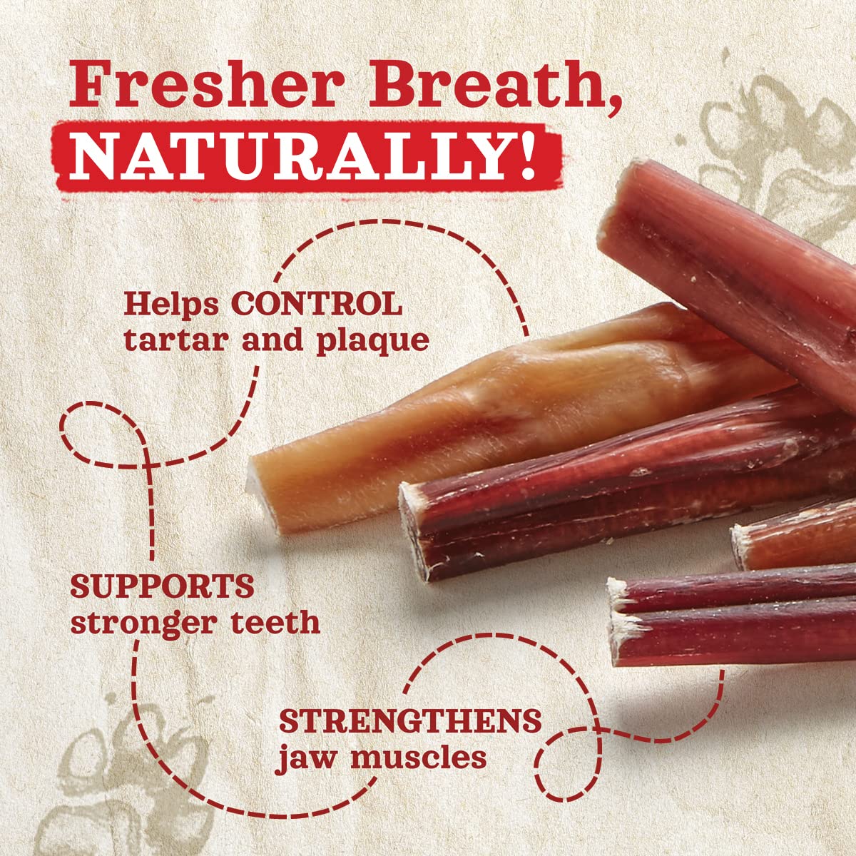 Natural Farm Odor-Free Bully Sticks (6 Inch, 15 Count), Single Ingredient: 100% Beef Chews, Grass-Fed, Non-GMO, Grain-Free, Fully Digestible Treats for Puppies, Small or Senior Dog