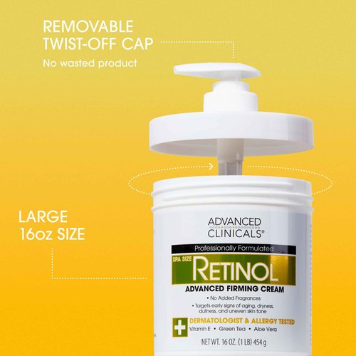 Advanced Clinicals Advanced Retinol Eye Cream Face Moisturizer With Peptides + Retinol Body Lotion Anti Aging 2pc Skincare Set For Women & Men, Fragrance Free, 2pc Set