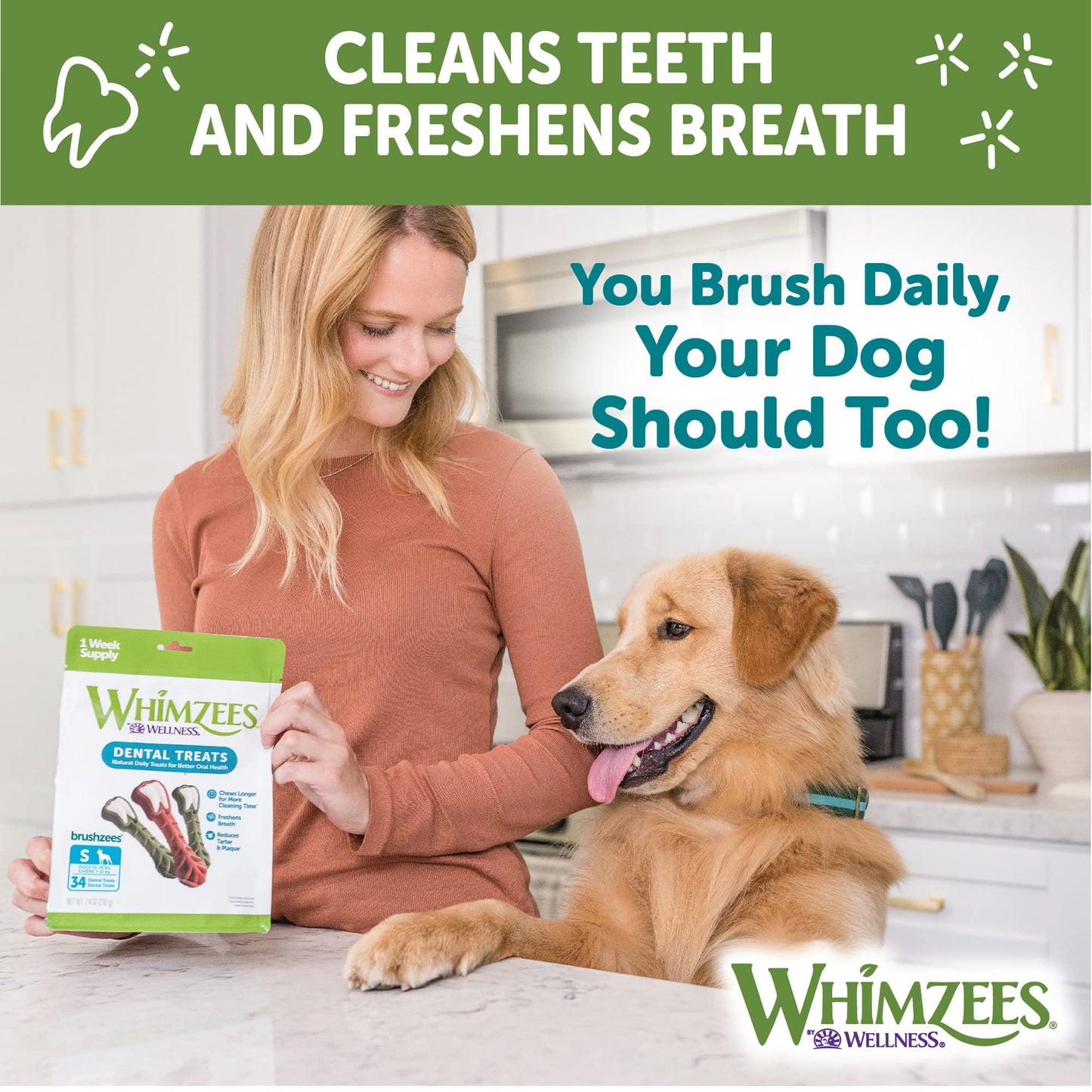 WHIMZEES by Wellness Value Box Natural Dental Chews for Dogs, Long Lasting Treats, Grain-Free, Freshens Breath, Small Breed, 89 count