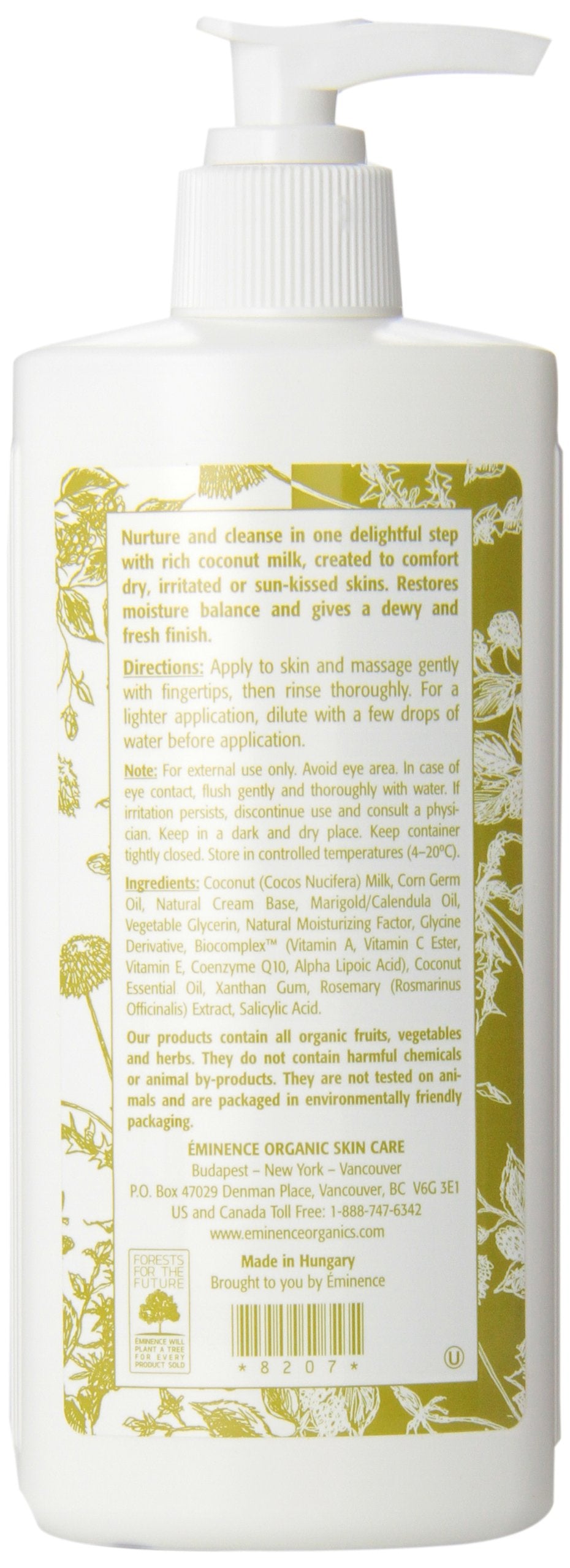 Eminence Coconut Milk Cleanser, 8.4 Ounce