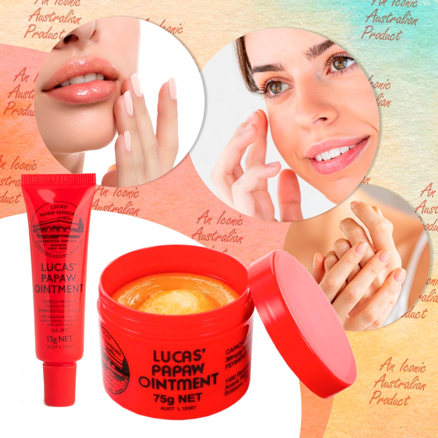 Lucas Pawpaw Lip Ointment, Lucas Pawpaw Cream, Lucas Pawpaw Ointment for Lips & Dry Skin - Unique All Skin Types, All Gender- Any Season Gift Pack with 75g and 15gr Pawpaw Balm