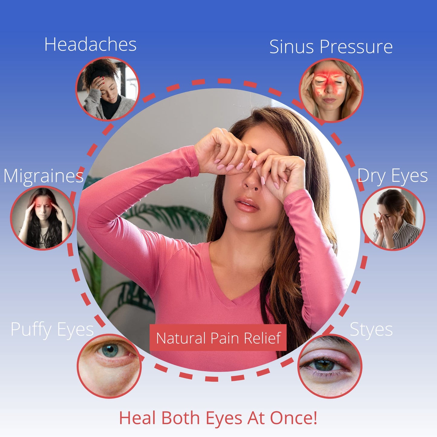 Eye Mask for Dry Eyes - Moist Heat Microwave Activated Warm Compress, Relieves Stye & Pink Eye