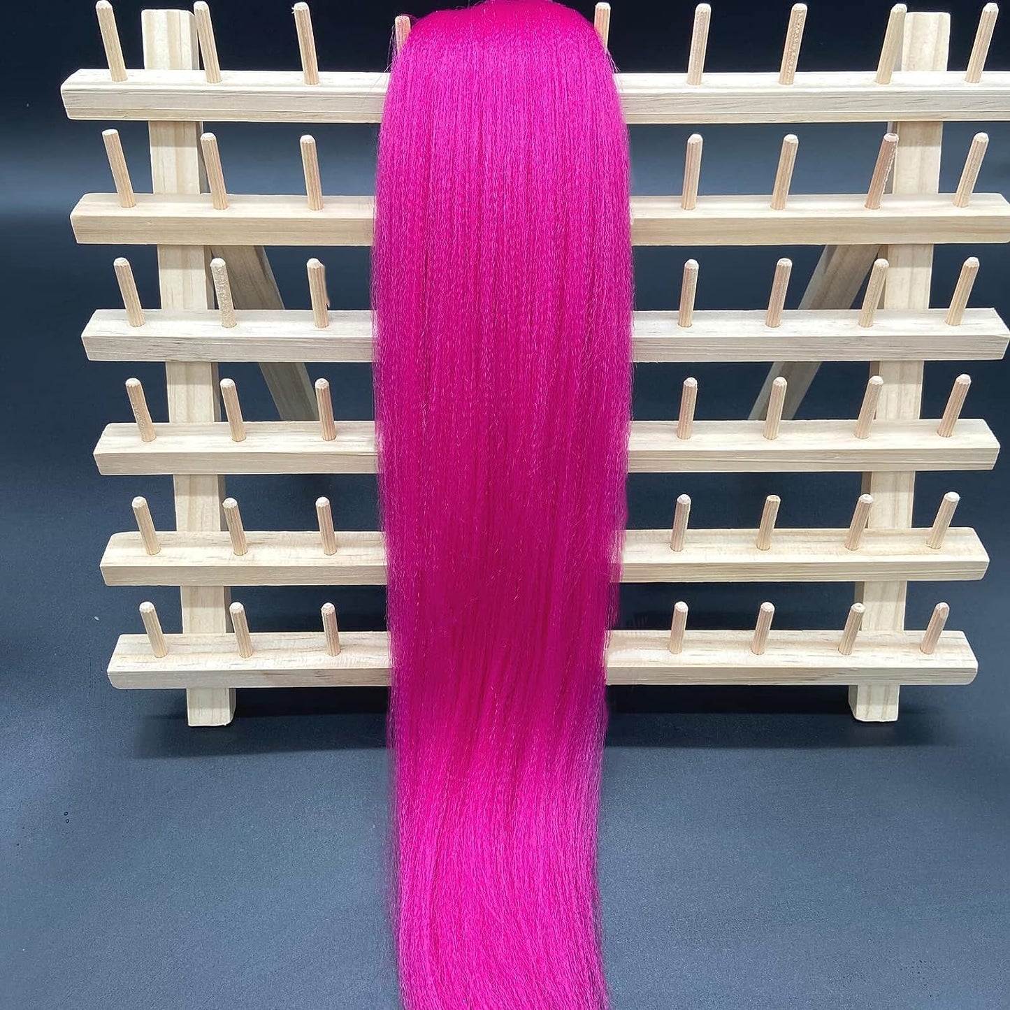 Leticia Magenta Pink Pre streched Braiding Hair Easy to Use Pre feathered Braiding Hair