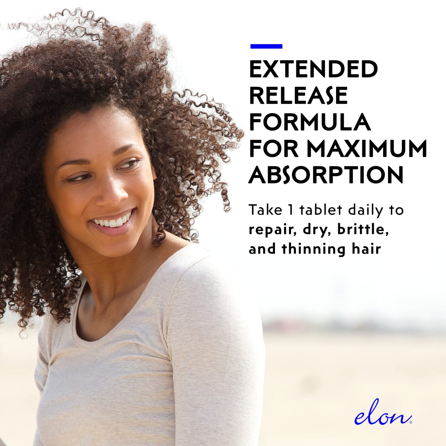 Elon Matrix 5000 Hair & Nail Vitamins (60 Day Supply) - Biotin 5000mcg Vitamins for Hair Growth w/Extended Release - Promotes Healthy & Strong Hair & Nails - Suitable for All Hair Types