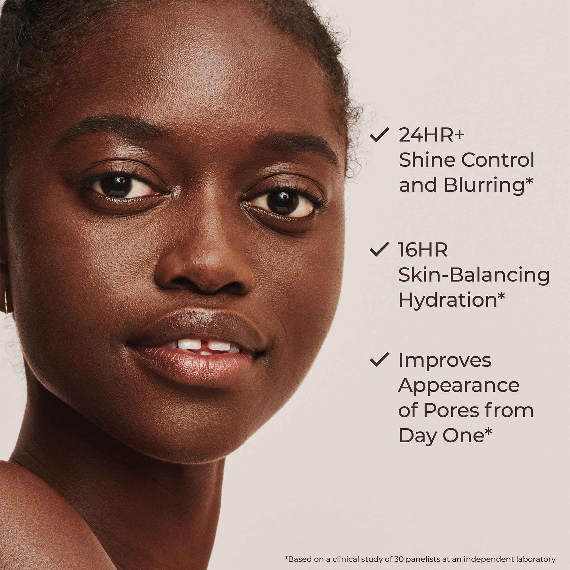 Laura Mercier Tinted Moisturizer Blurred Matte with SPF 30, 24HR+ Shine Control & Longwear, Oil-Free, Sheer to Light, Buildable Coverage, Blurs the Look of Pores, Skin Tint, 3N Sand Mini Size