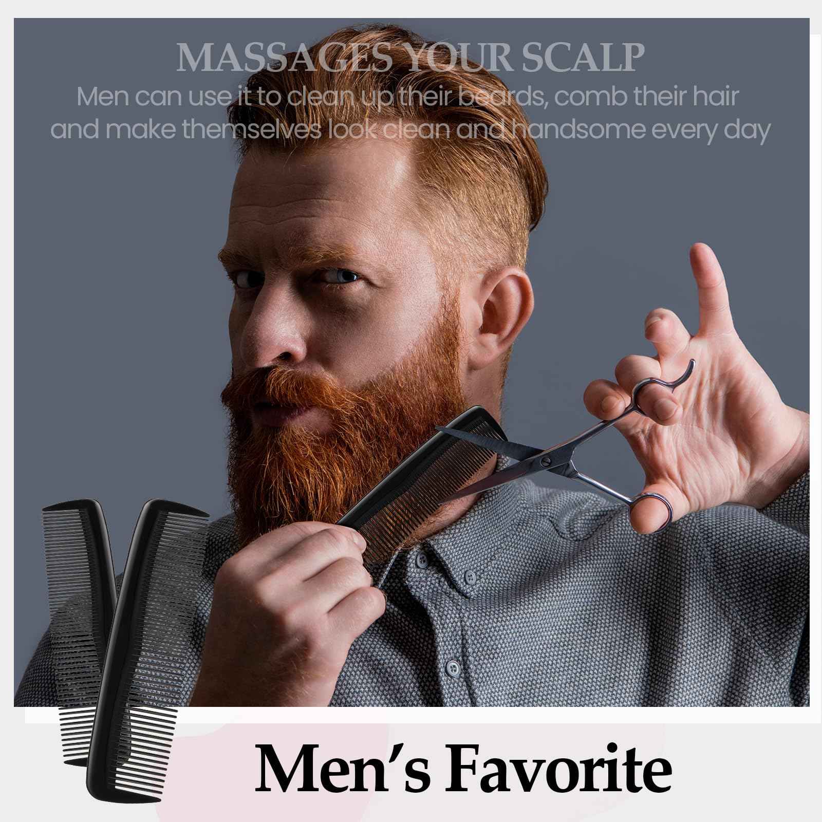 Zopeal 400 Pieces Hair Comb Bulk 5 Inch Mini Small Plastic Black Combs for Hair Cutting Pocket Styling for Women Men,Travel, Hotel, Homeless, Nursing Home, Charity