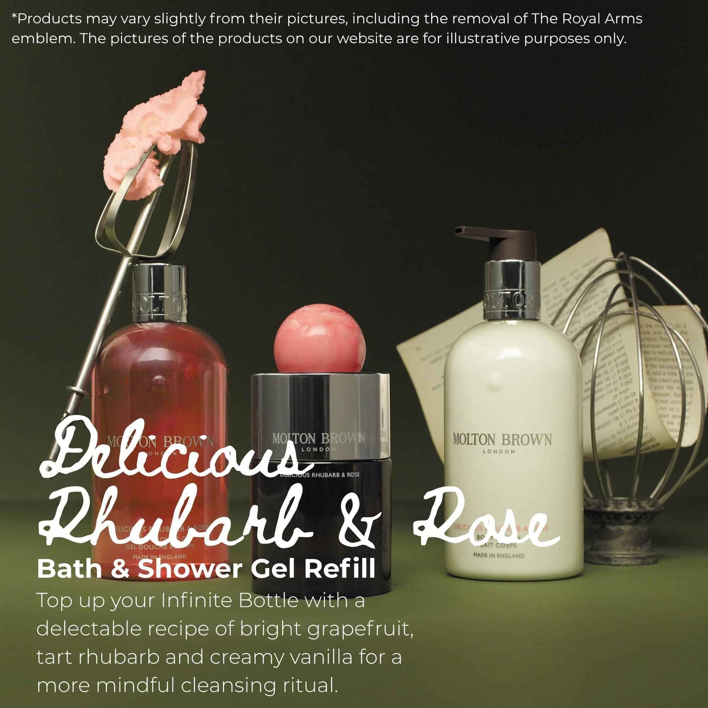 Molton Brown Delicious Rhubarb & Rose Bath & Shower Gel Refill 400 ml